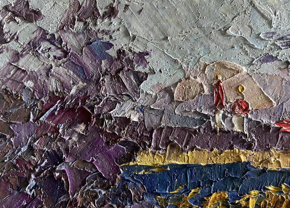 Oil painting River and golden field Boris Serdyuk - 4