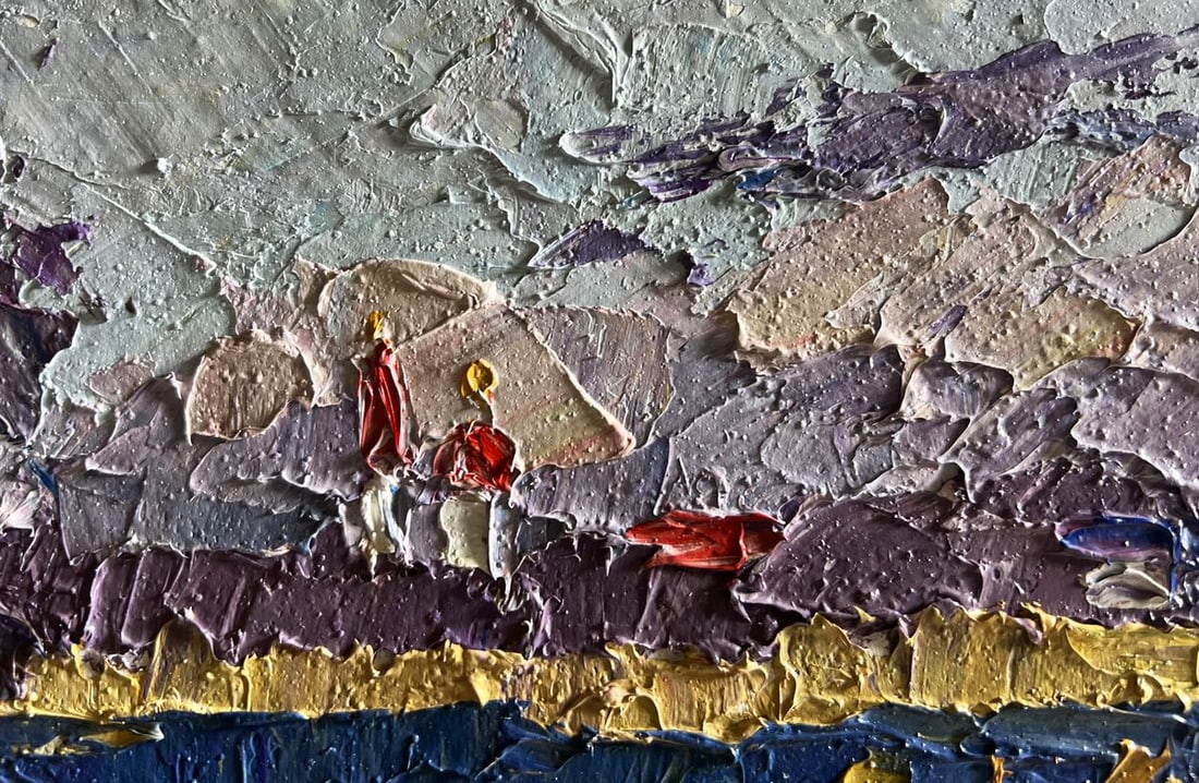 Oil painting River and golden field Boris Serdyuk - 5