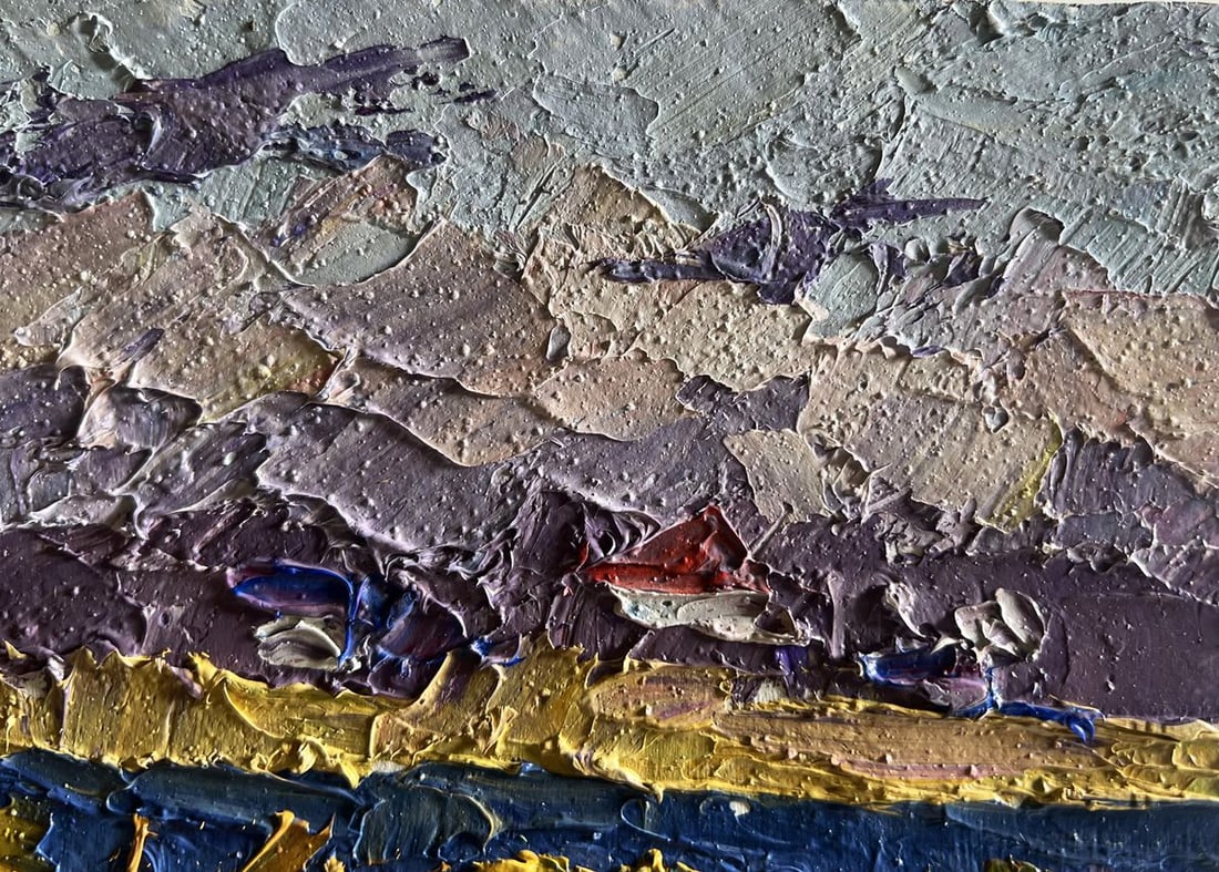 Oil painting River and golden field Boris Serdyuk - 6