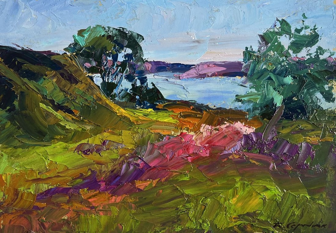 Oil painting The road to the river Boris Serdyuk - 3