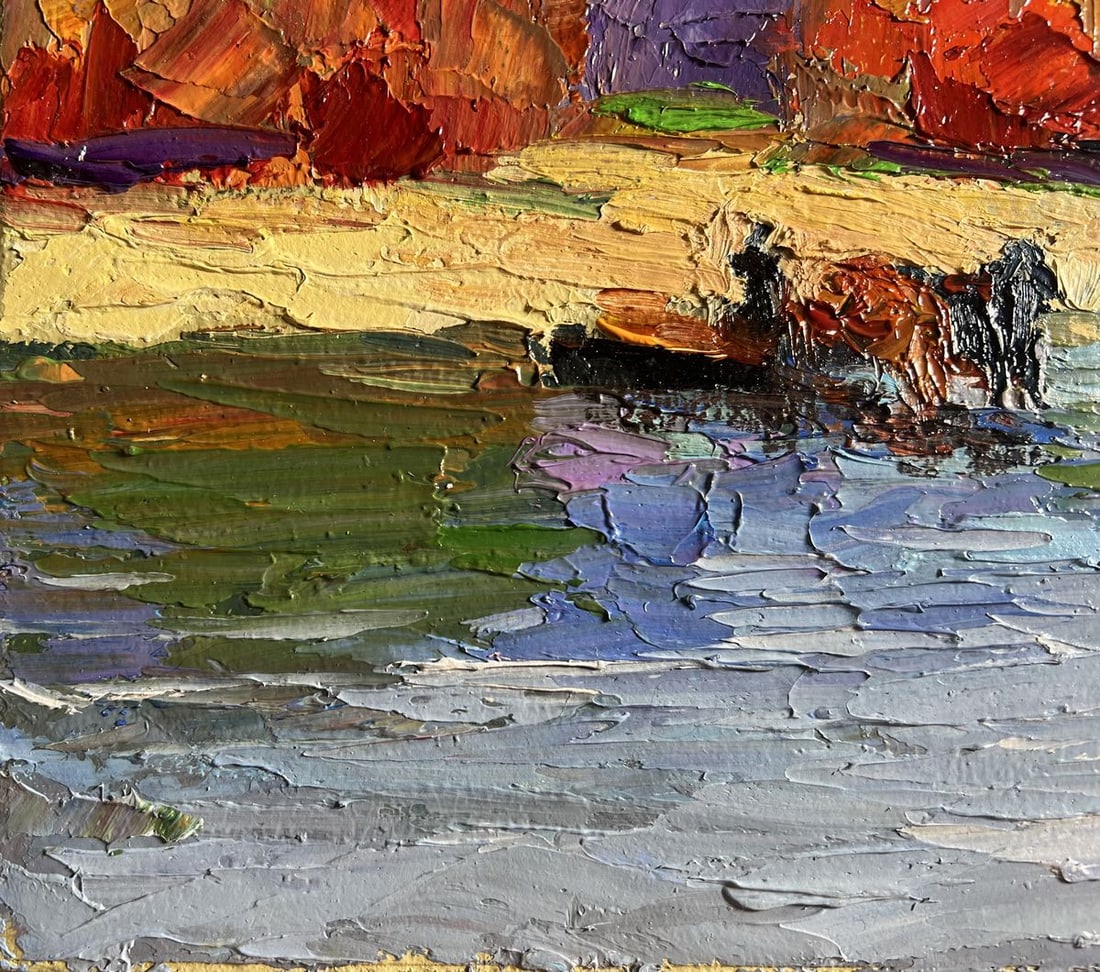 Oil painting Relaxing on a boat Boris Serdyuk - 8