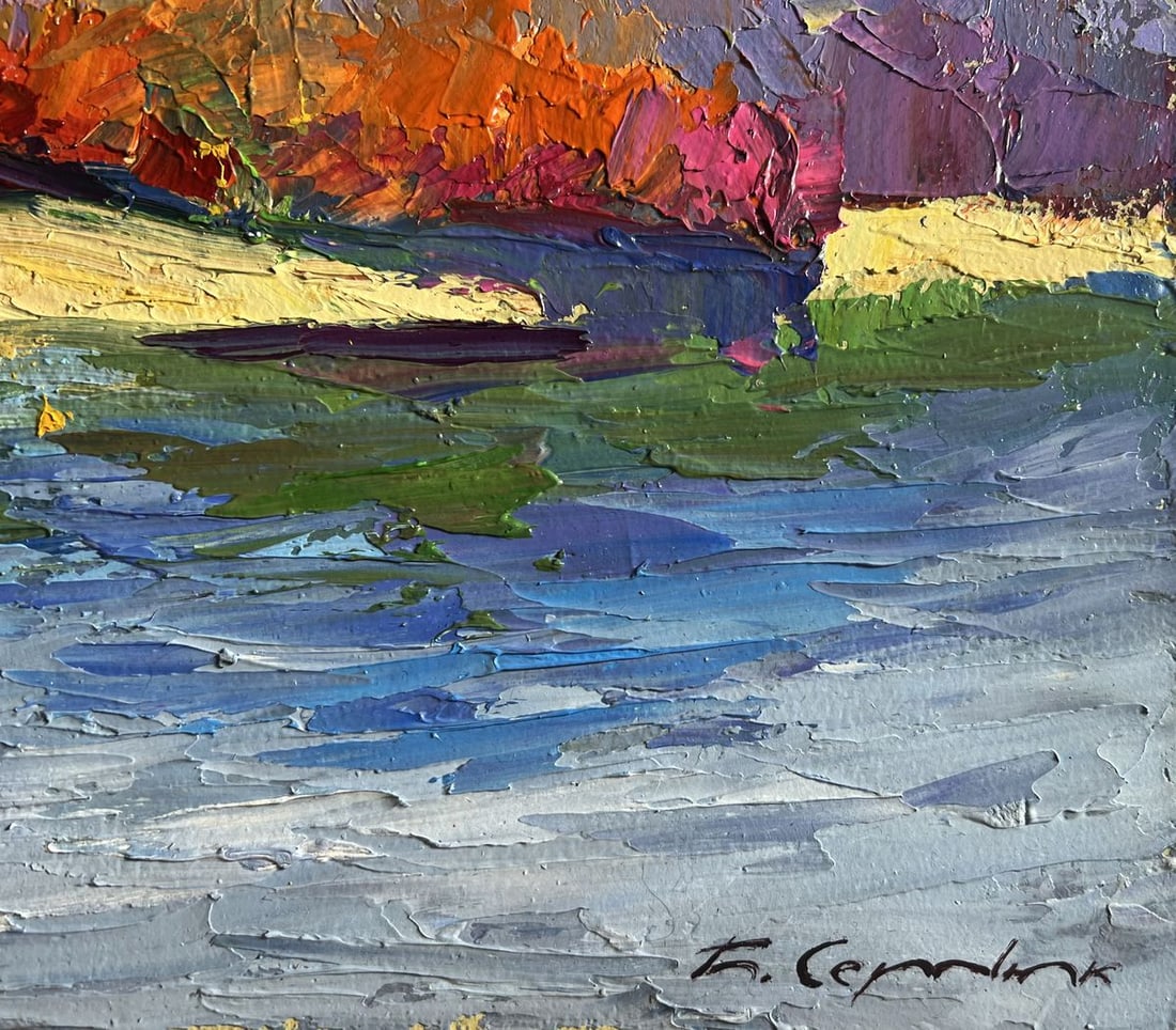 Oil painting Relaxing on a boat Boris Serdyuk - 9