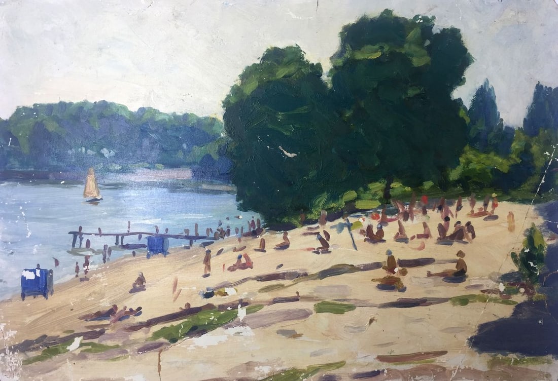 Oil painting Rest zone original picture painter (1 of 9)