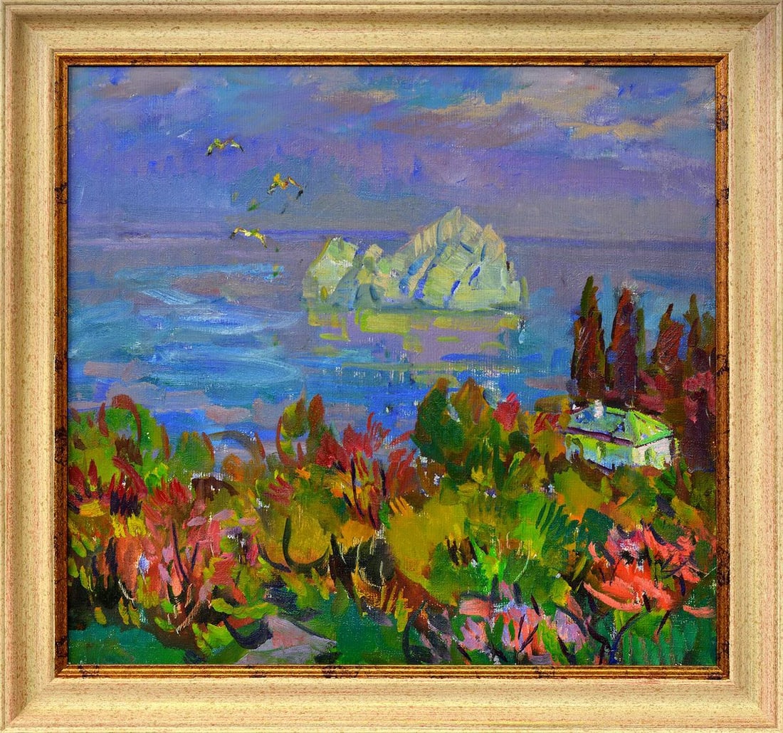 Oil painting Rock of Chaliapin Chehodar Vasyl: Title: Oil painting Rock of Chaliapin Chehodar Vasyl Description: NoGS 246 *** ABOUT THIS PAINTING *** * TITLE: "Rock of Chaliapin" * ARTISTS: Chehodar Vasyl * SIZE: 65x70 cm/'25.59x27.55
