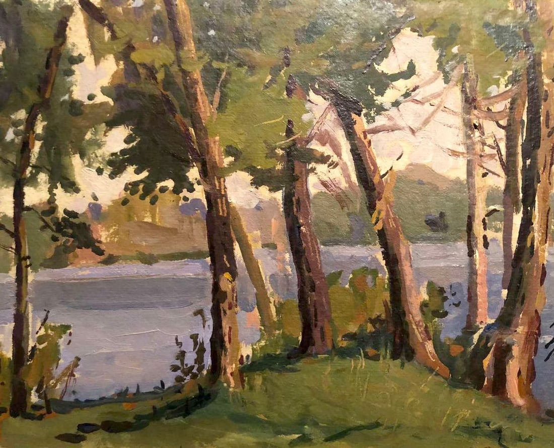 Oil painting On the shore Voloshin Mikhail Polikarpovich: Title: Oil painting On the shore Voloshin Mikhail Polikarpovich Description: NoGS 290 *** ABOUT THIS PAINTING *** * TITLE: "On the shore" * ARTISTS: Voloshin Mikhail Polikarpovich * SIZE: 30x37 cm/'11