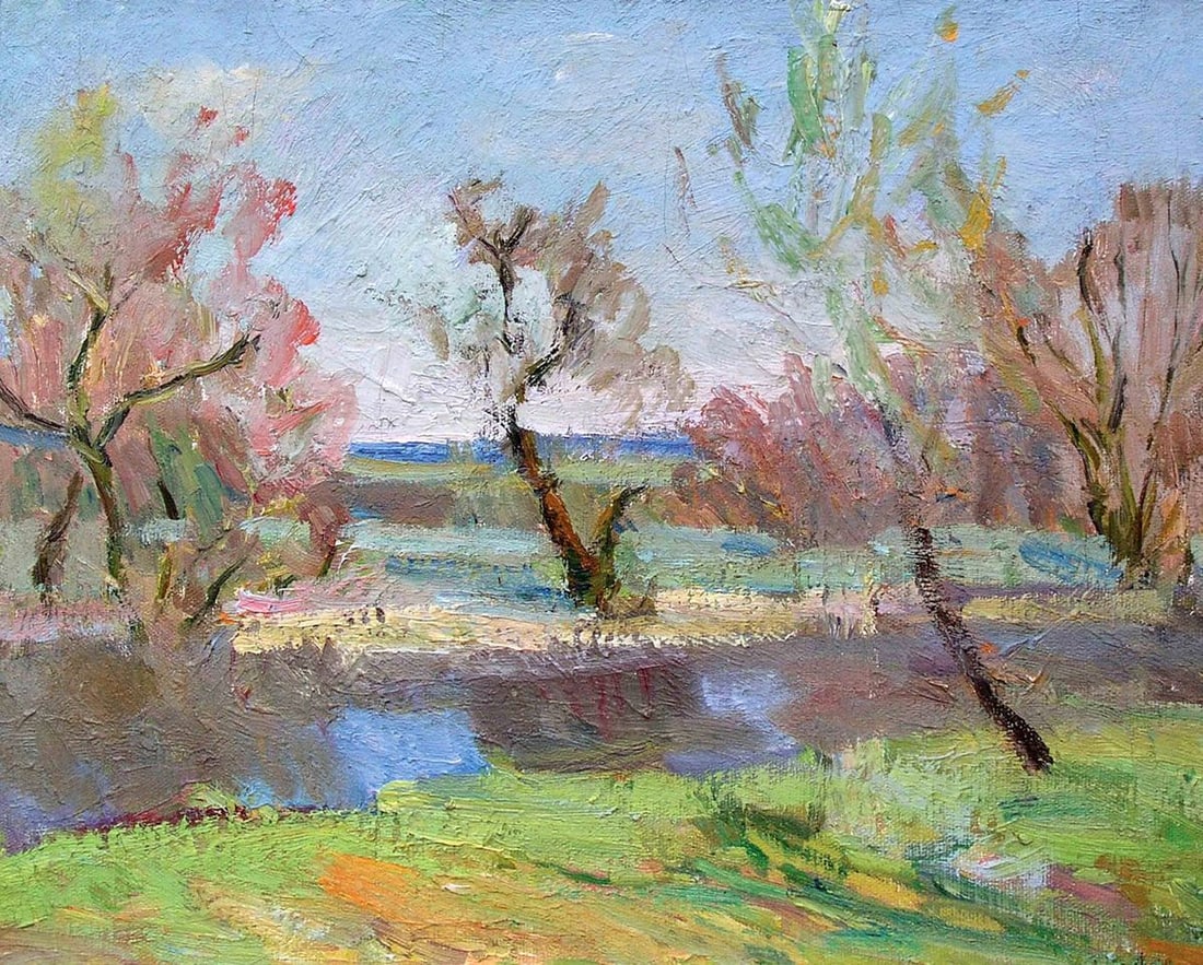 Oil painting Gorenka village Kogan-Shats Matvey Borisovich: Title: Oil painting Gorenka village Kogan-Shats Matvey Borisovich Description: NoGS 303 *** ABOUT THIS PAINTING *** * TITLE: "Gorenka village" * ARTISTS: Kogan-Shats Matvey Borisovich * SIZE: 39x48 cm