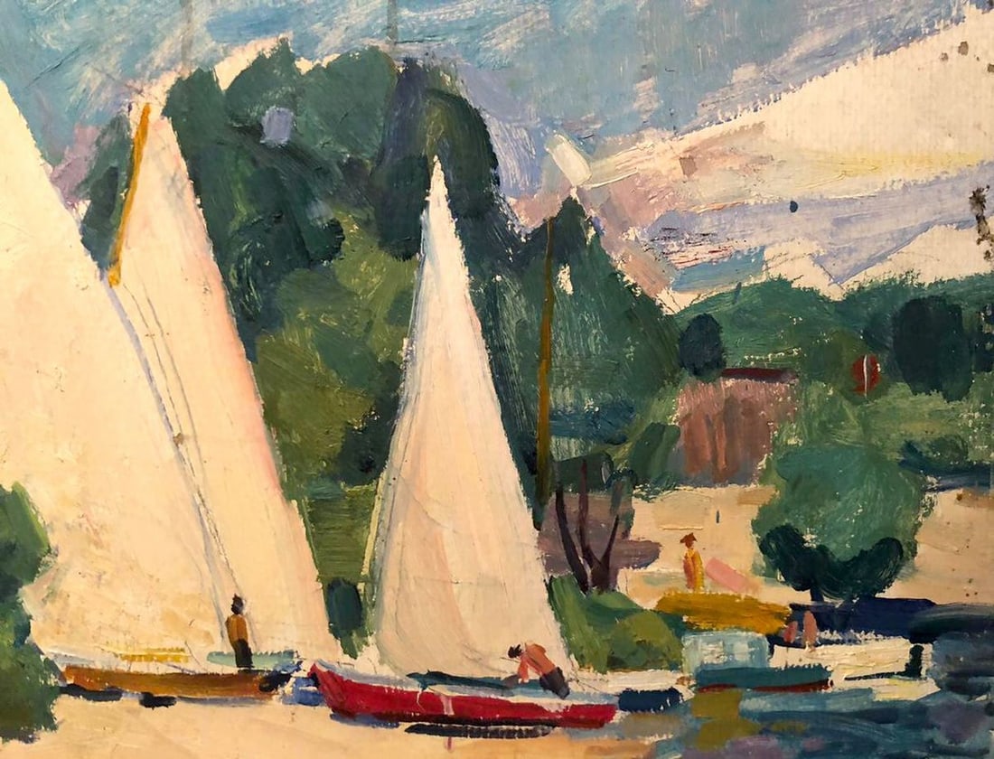 Oil painting Boats on the shore Glushchenko Nikolay Petrovich - 2