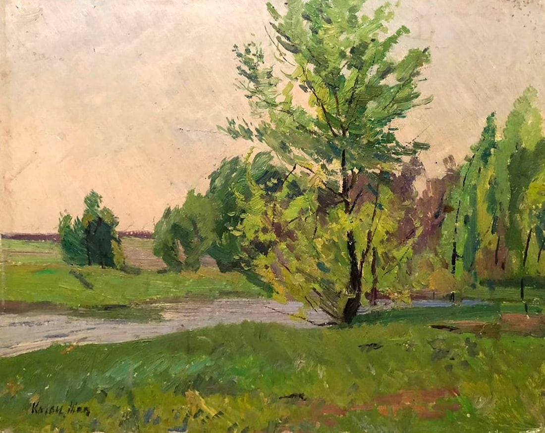 Oil painting Summer day Kogan-Shats Matvey Borisovich: Title: Oil painting Summer day Kogan-Shats Matvey Borisovich Description: NoGS 326A *** ABOUT THIS PAINTING *** * TITLE: "Summer day" * ARTISTS: Kogan-Shats Matvey Borisovich * SIZE: 40x50