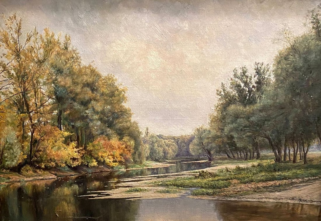 Oil painting The sun shines on a clear day Litvinov Arkady Petrovich (1 of 12)