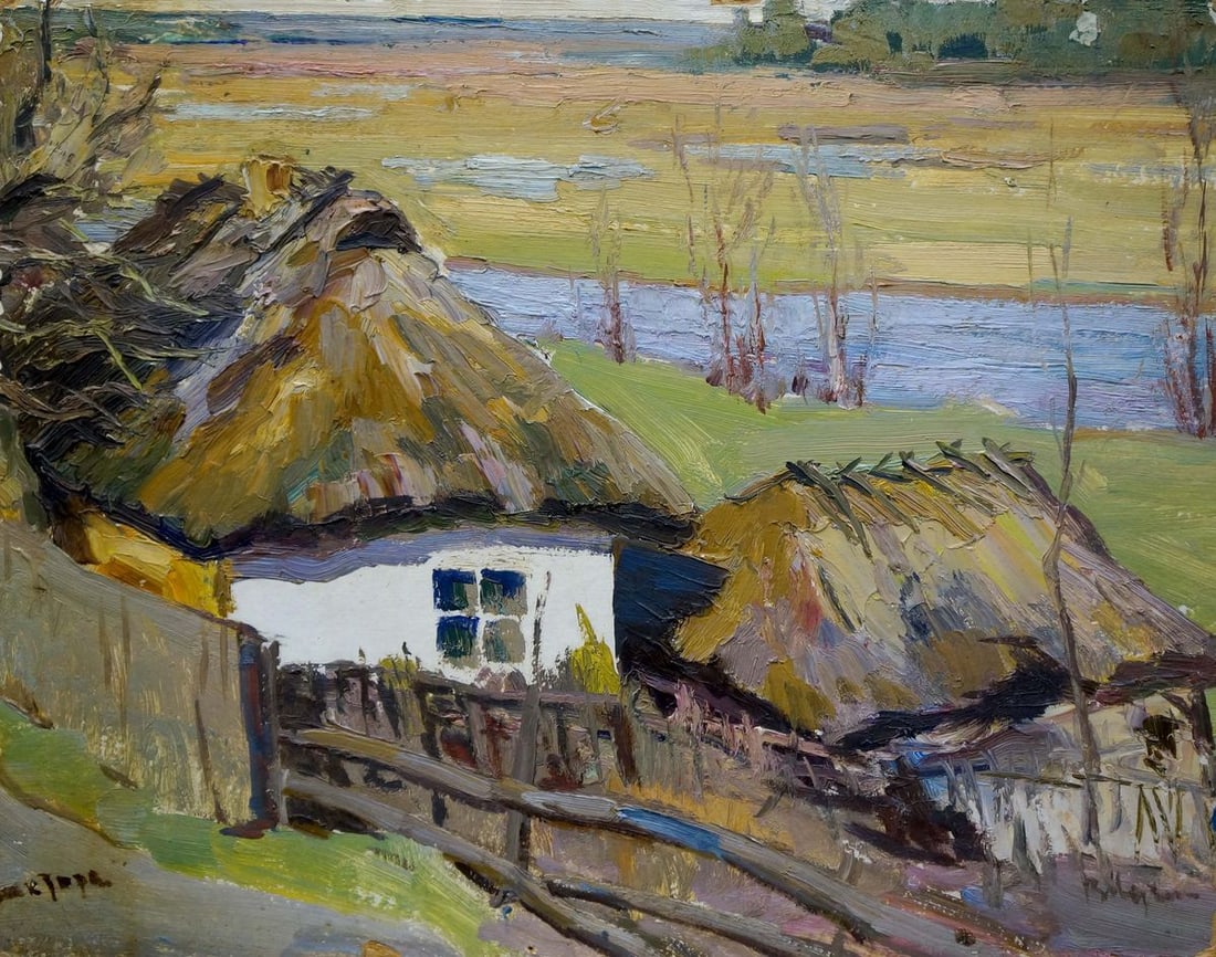 Oil painting Home landscape Leonid Ovsiyovych Muchnyk (1 of 8)