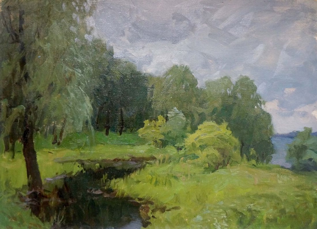 Oil painting Before the rain Gaiduk Viktor Kirillovich (1 of 8)