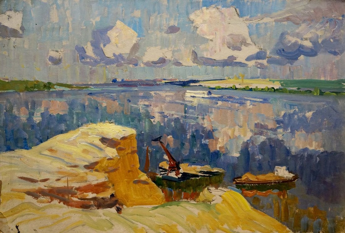 Oil painting Boats by the cliff Kolosovsky Georgy Sergeevich (1 of 8)