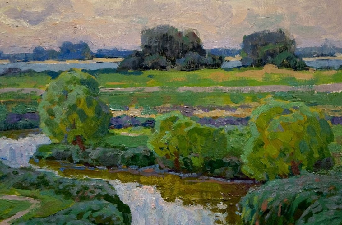 Oil painting In the Dnieper floodplain Ruban Grigory Savelievich - 4