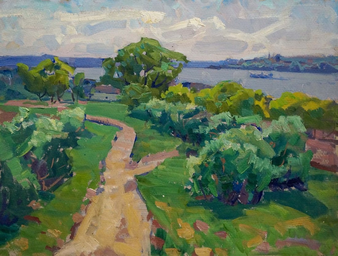 Oil painting Natural landscape Fomin Anatoly Nikiforovich: Title: Oil painting Natural landscape Fomin Anatoly Nikiforovich Description: NoVerns 399 *** ABOUT THIS PAINTING *** * TITLE: "Natural landscape" * ARTISTS: Fomin Anatoly Nikiforovich * SIZE: 46x60 c