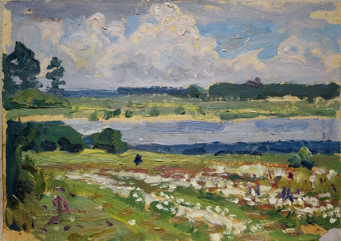 Oil painting Before the rain Trohimenko Karp Demyanovich: Title: Oil painting Before the rain Trohimenko Karp Demyanovich Description: NoVerns 562 *** ABOUT THIS PAINTING *** * TITLE: "Before the rain" * ARTISTS: Trohimenko Karp Demyanovich * SIZE: 25x36 cm/