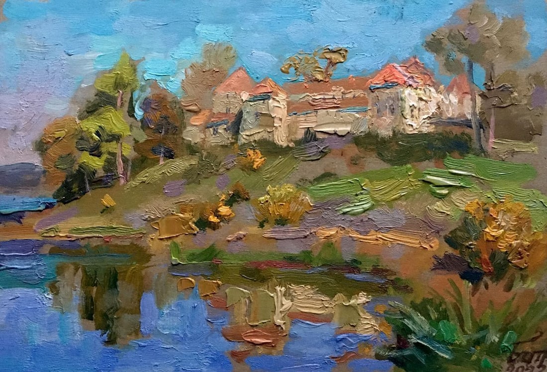 Oil painting Panorama of the castle Batrakov Vladimir Grigorievich: Title: Oil painting Panorama of the castle Batrakov Vladimir Grigorievich Description: NoAAA2570 *** ABOUT THIS PAINTING *** * TITLE: "Panorama of the castle" * ARTISTS: Batrakov Vladimir Grigorievich