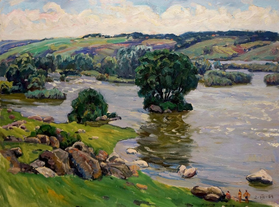 Oil painting River landscape Fomin Anatoly Nikiforovich (1 of 8)