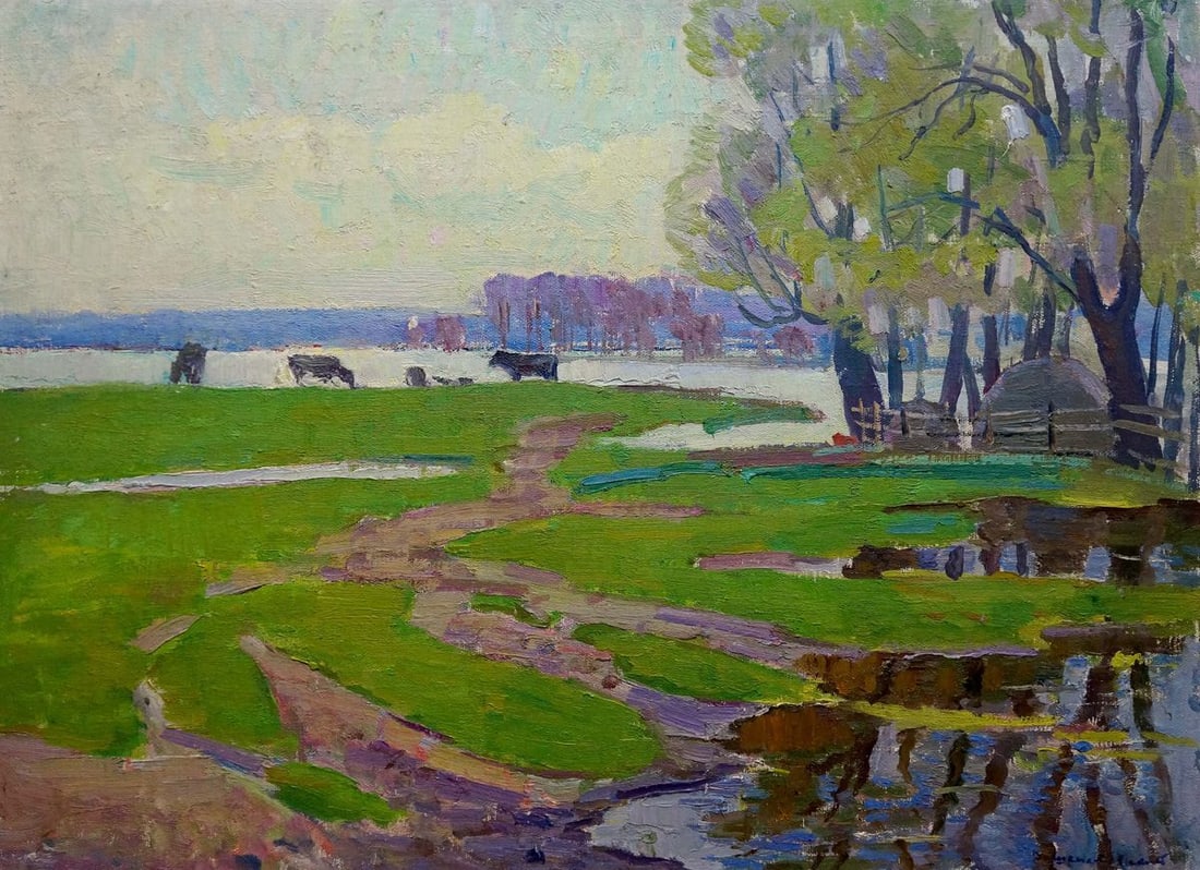 Oil painting After the rain Shepetovsky Vitaly Yakovlevich: Title: Oil painting After the rain Shepetovsky Vitaly Yakovlevich Description: NoVerns 812 *** ABOUT THIS PAINTING *** * TITLE: "After the rain" * ARTISTS: Shepetovsky Vitaly Yakovlevich * SIZE: 50x70