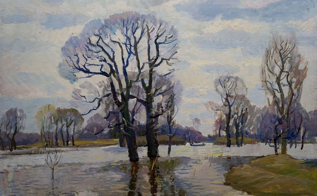 Oil painting Natural landscape Shepetovsky Vitaly Yakovlevich: Title: Oil painting Natural landscape Shepetovsky Vitaly Yakovlevich Description: NoVerns 813 *** ABOUT THIS PAINTING *** * TITLE: "Natural landscape" * ARTISTS: Shepetovsky Vitaly Yakovlevich * SIZE: