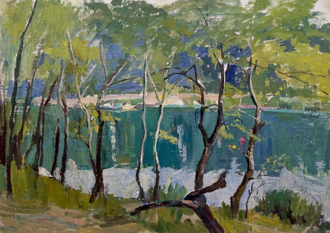 Oil painting River landscape Panich Igor Vasilievich (1 of 8)