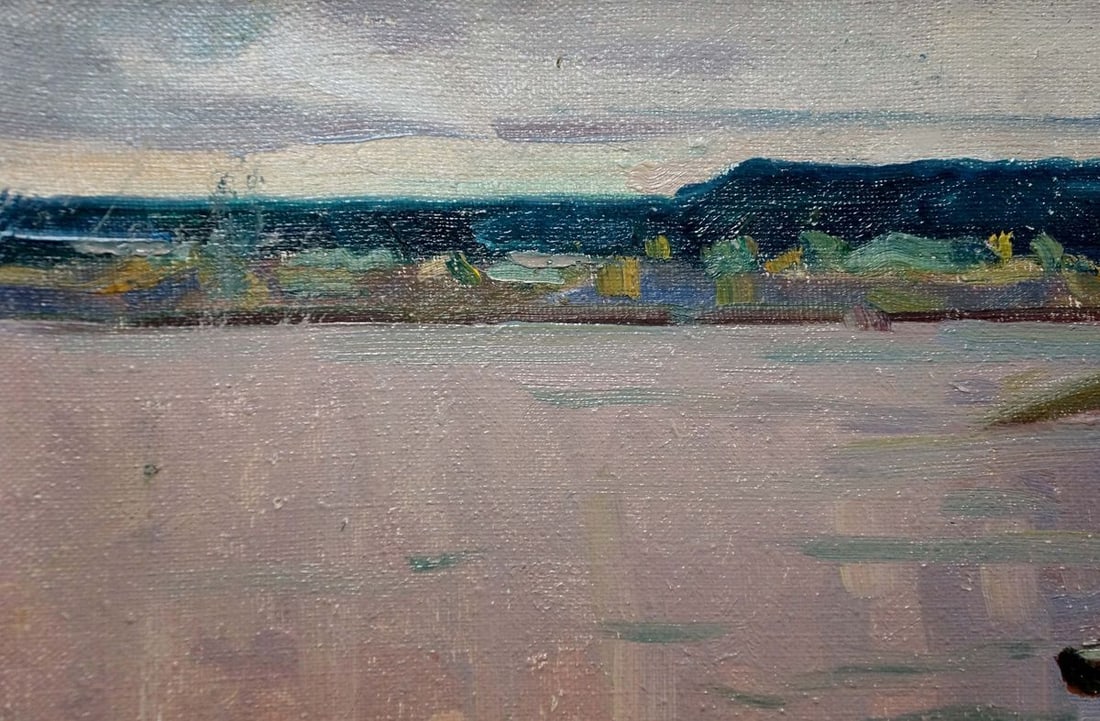 Oil painting River landscape - 3