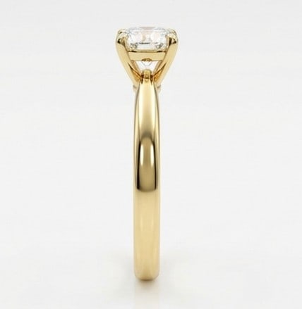 2 Ct Lab Grown Diamond Round Classic Solitaire Ring in 14K Yellow Gold - 4