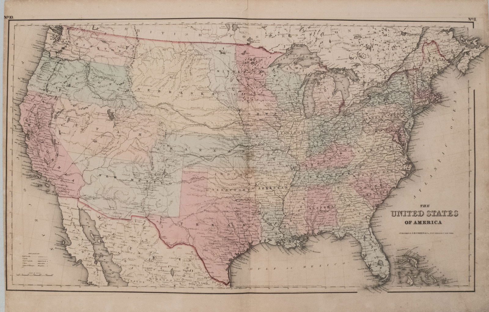 1855 Colton Map of the United States -- The United States of America (1 of 1)