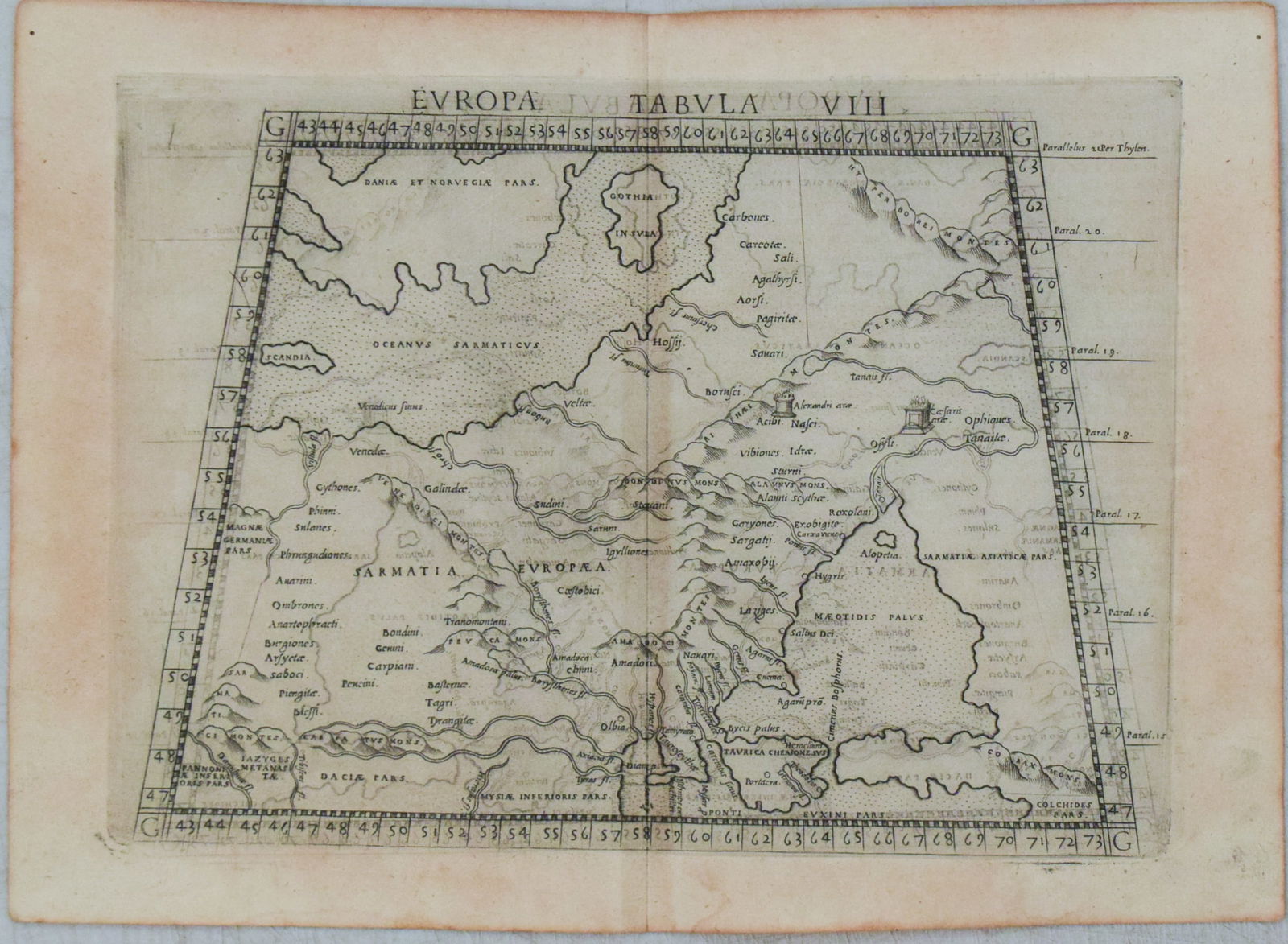 1574 Ruscelli Map of Eastern Europe -- Europae Tabula VIII (1 of 1)