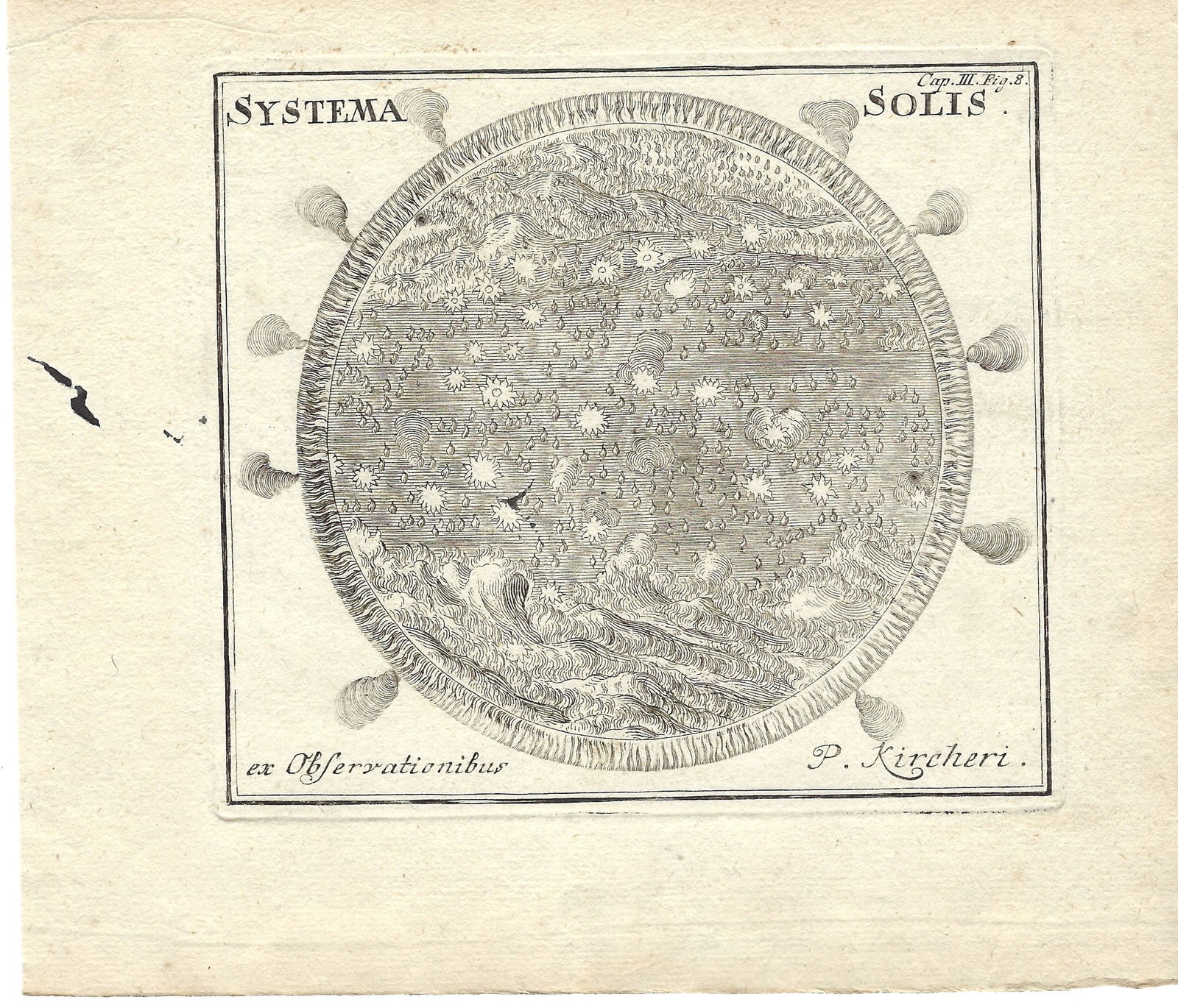 1730 Thomas Chart of the Sun -- Systema Solis (1 of 1)