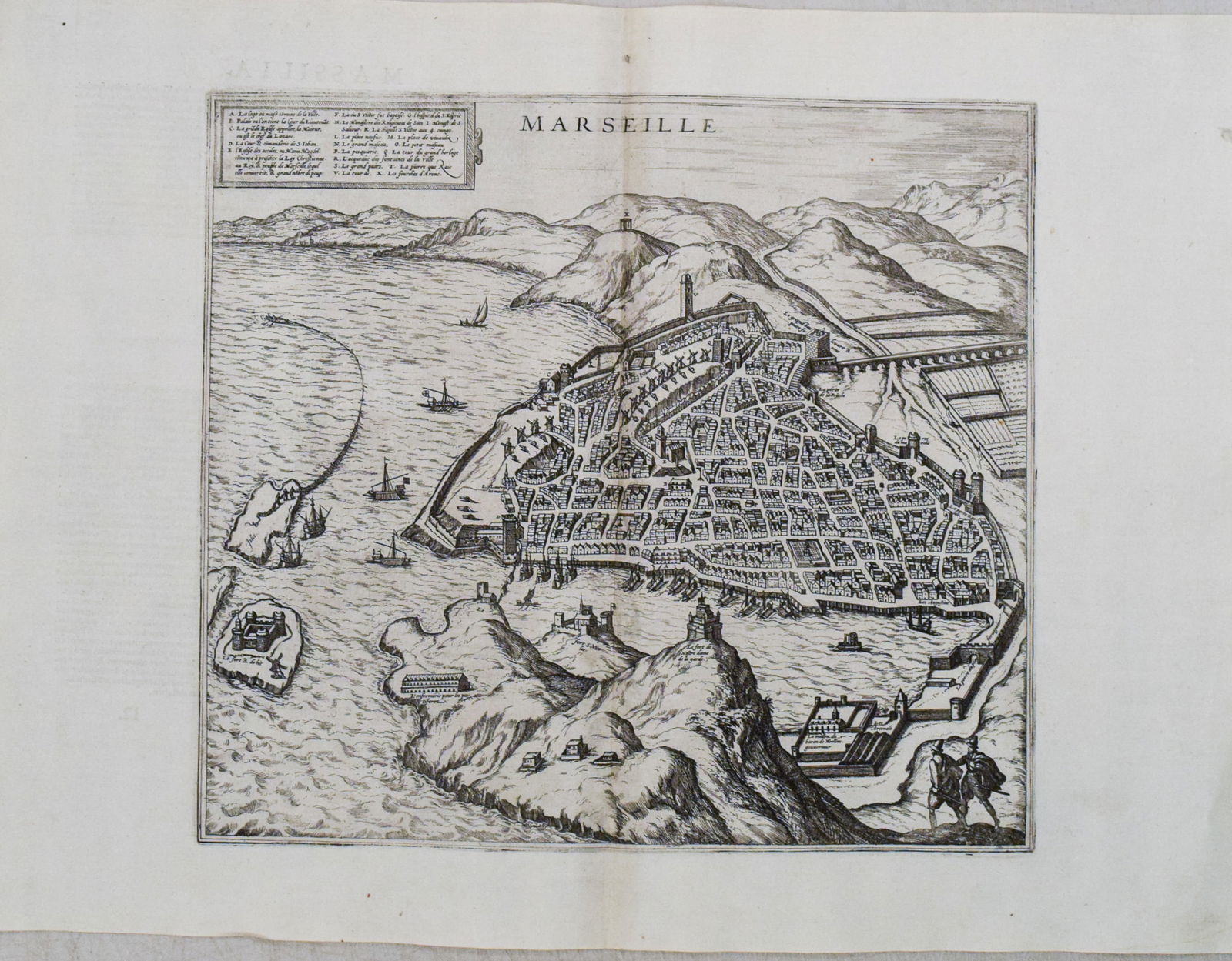 1580 Braun and Hogenberg View of Marseilles France -- Marseille (1 of 1)