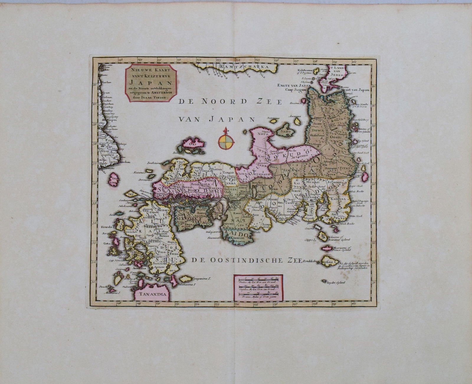 1769 Tirion Map of Japan -- Nieuwe Kaart van't Keizerryk Japan (1 of 1)