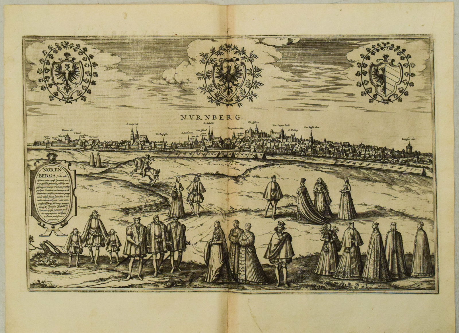 1597 Braun and Hogenberg View of Nurnberg -- Nurnberg - Norenberga, Urbs nobilissima (1 of 1)