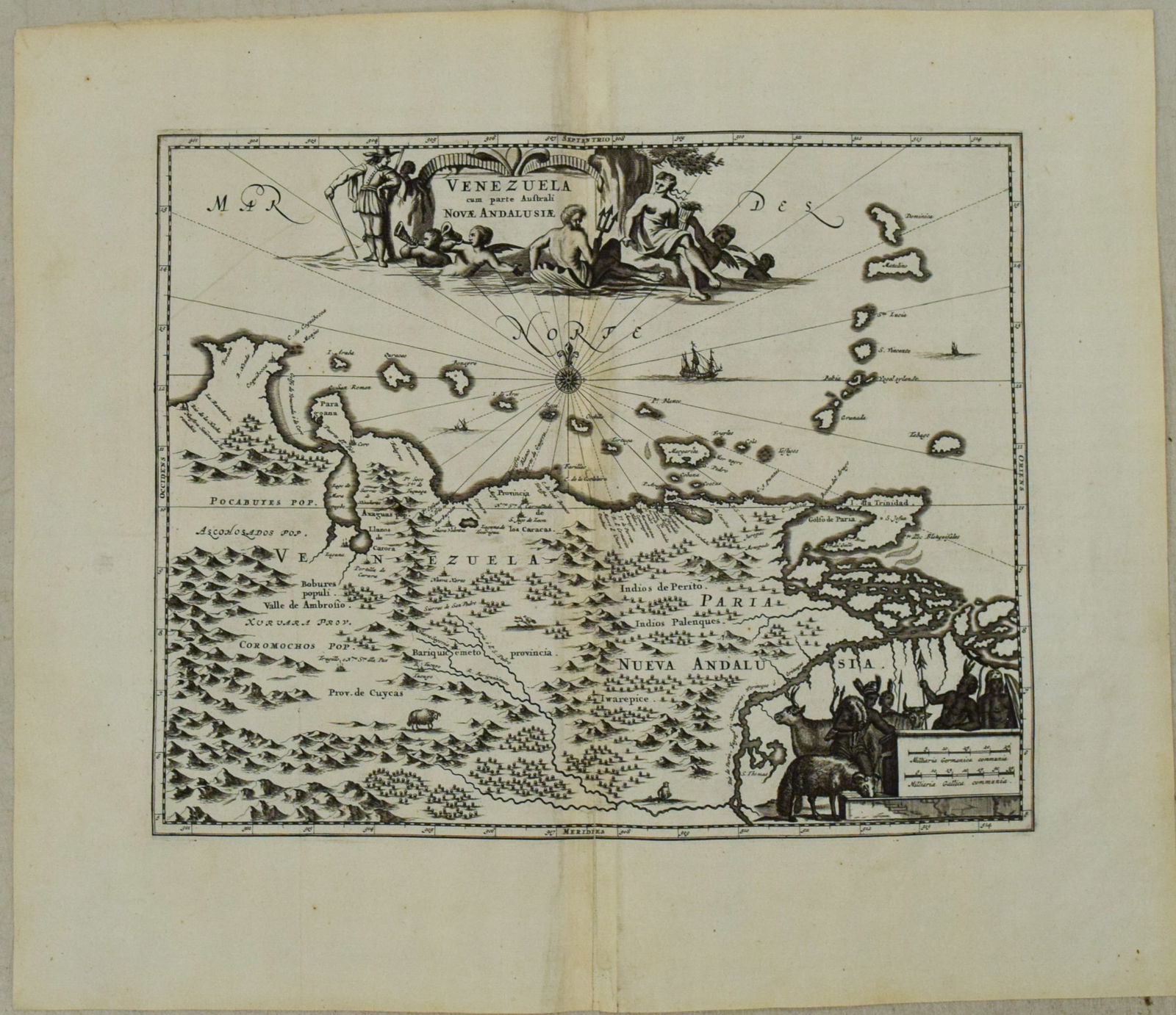 1671 Ogilby Map of Venezuela -- Venezuela, cum Parte Australi Novae Andalusiae (1 of 1)