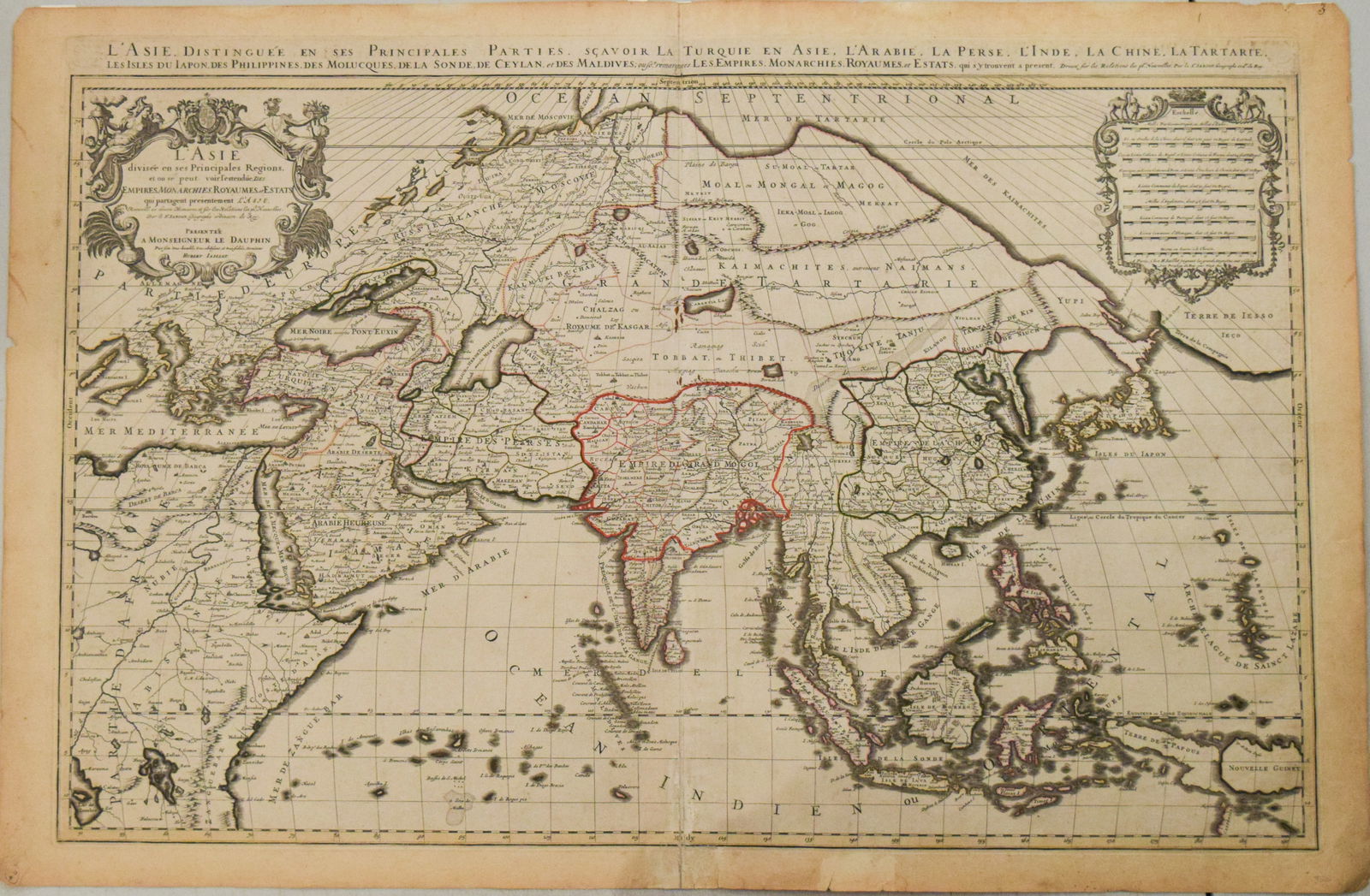 1692 Sanson/Jailot Map of Asia -- L'Asie Divisee en ses Principales Regions, et ou se Peut Voir (1 of 1)