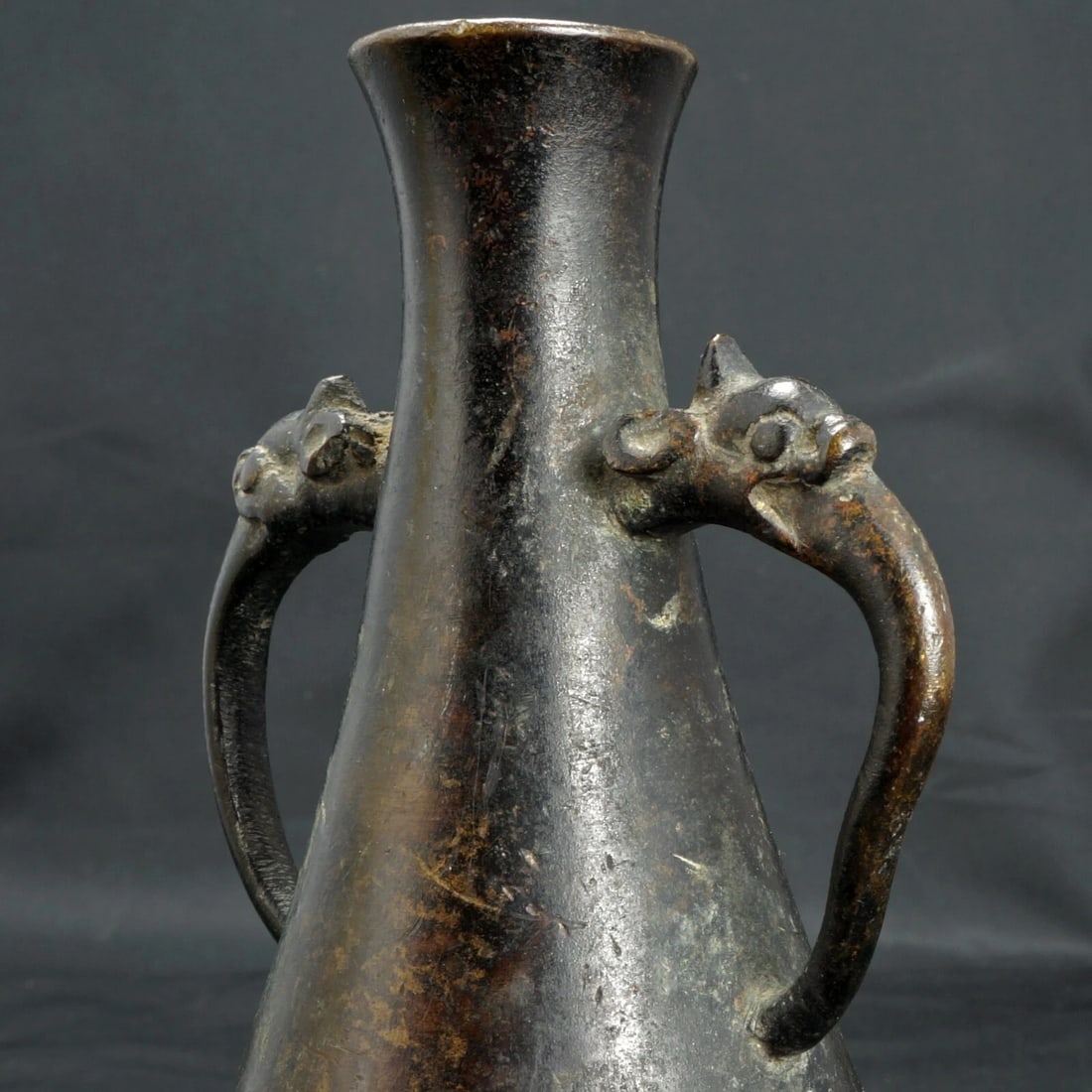 Small 16th C Chinese Bronze Scholar Vase - 6