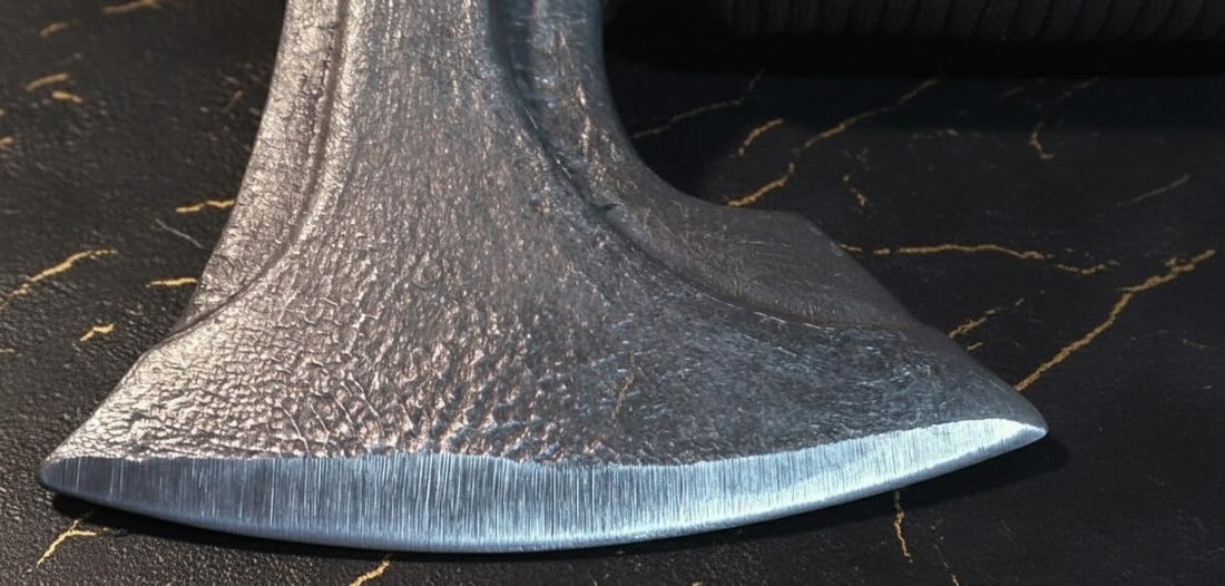 Carbon Steel Survival Axe 14 Inch with Hardwood Handle for Camping & Hunting - 4