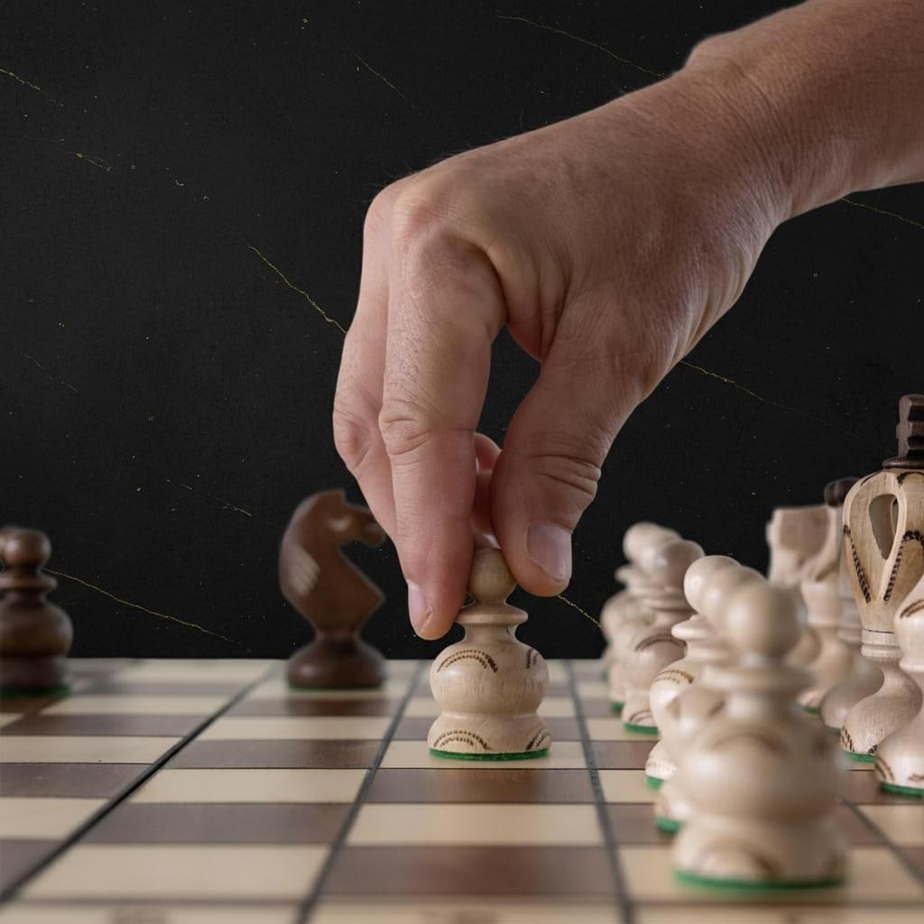 Large Wooden Folding Chess Set 18 inch with Weighted Pieces Handcrafted in Poland - 5