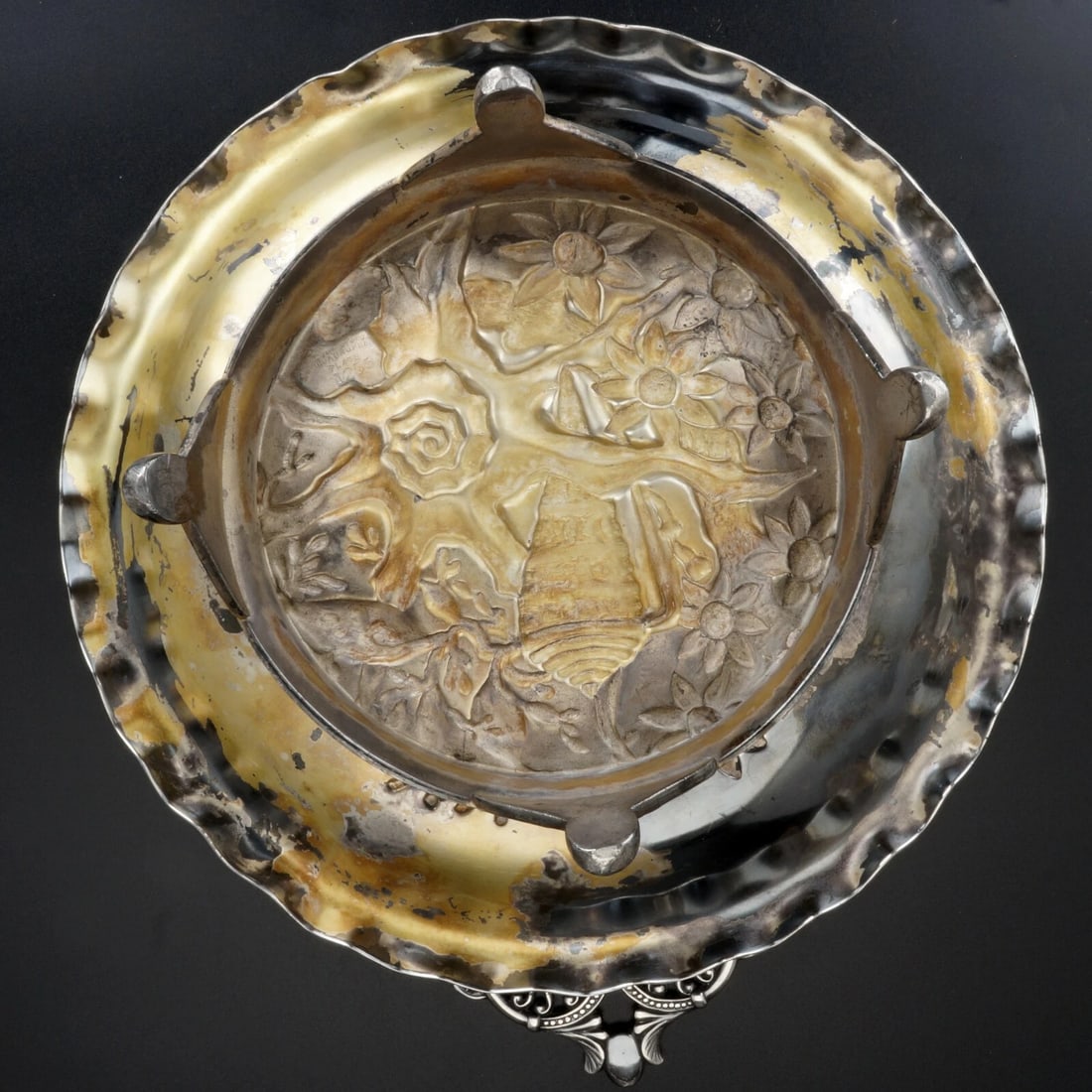 Victorian Silverplate Cake Basket Seashell - 7