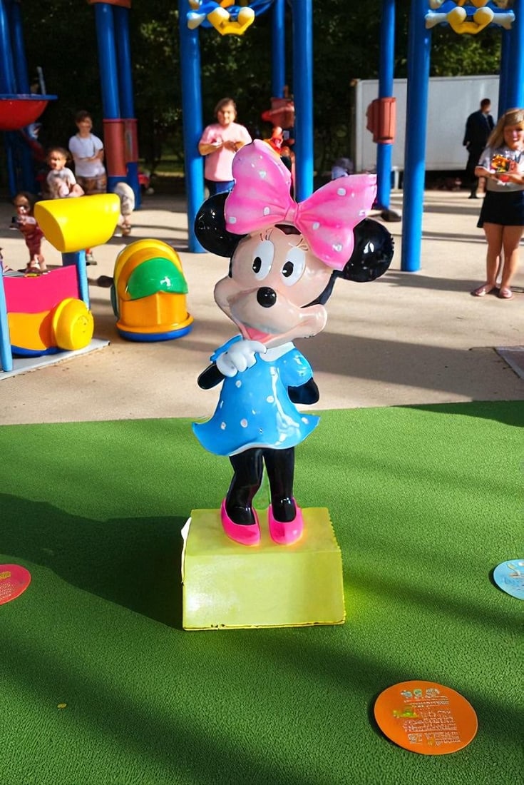 Large Cartoon Mouse Character Statue With Hands On Hips 22" x 29" x 70"H - 2