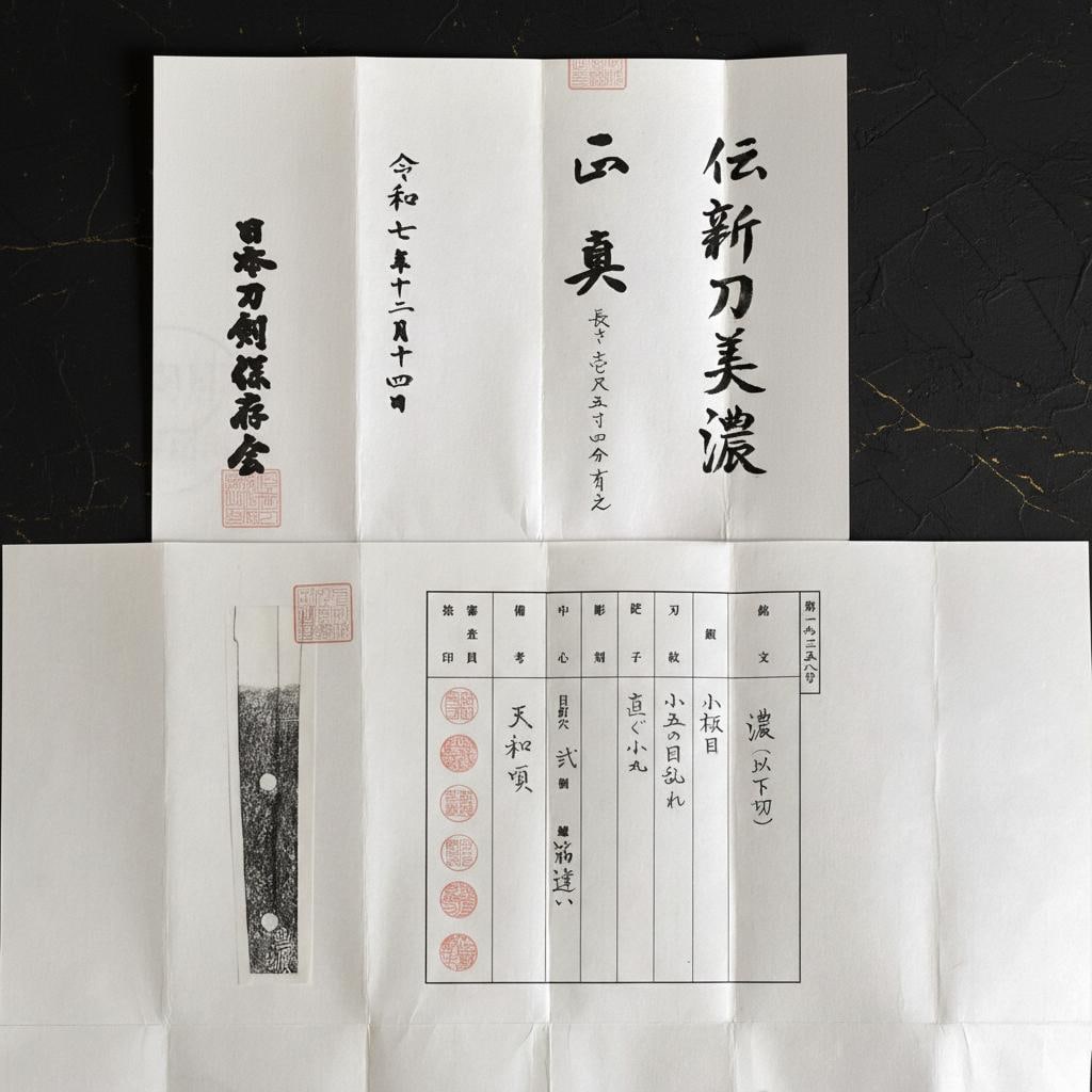 Edo Period Japanese Katana Wakizashi Sword, Antique Shinto Mino School Blade with NTHK Certificate - 11