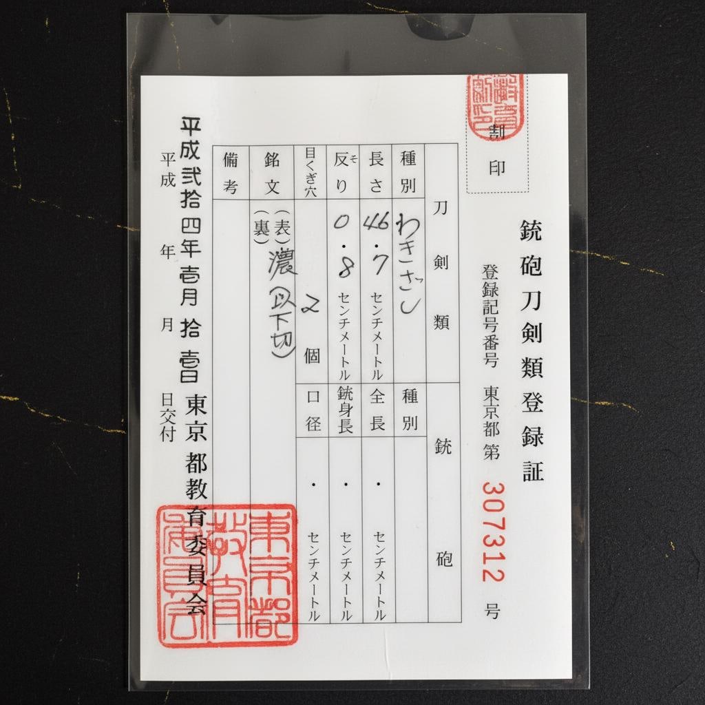 Edo Period Japanese Katana Wakizashi Sword, Antique Shinto Mino School Blade with NTHK Certificate - 12