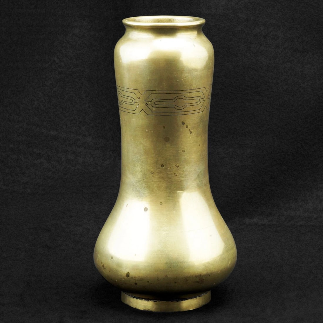 Japanese Art Nouveau Inlaid Bronze Vase - 3