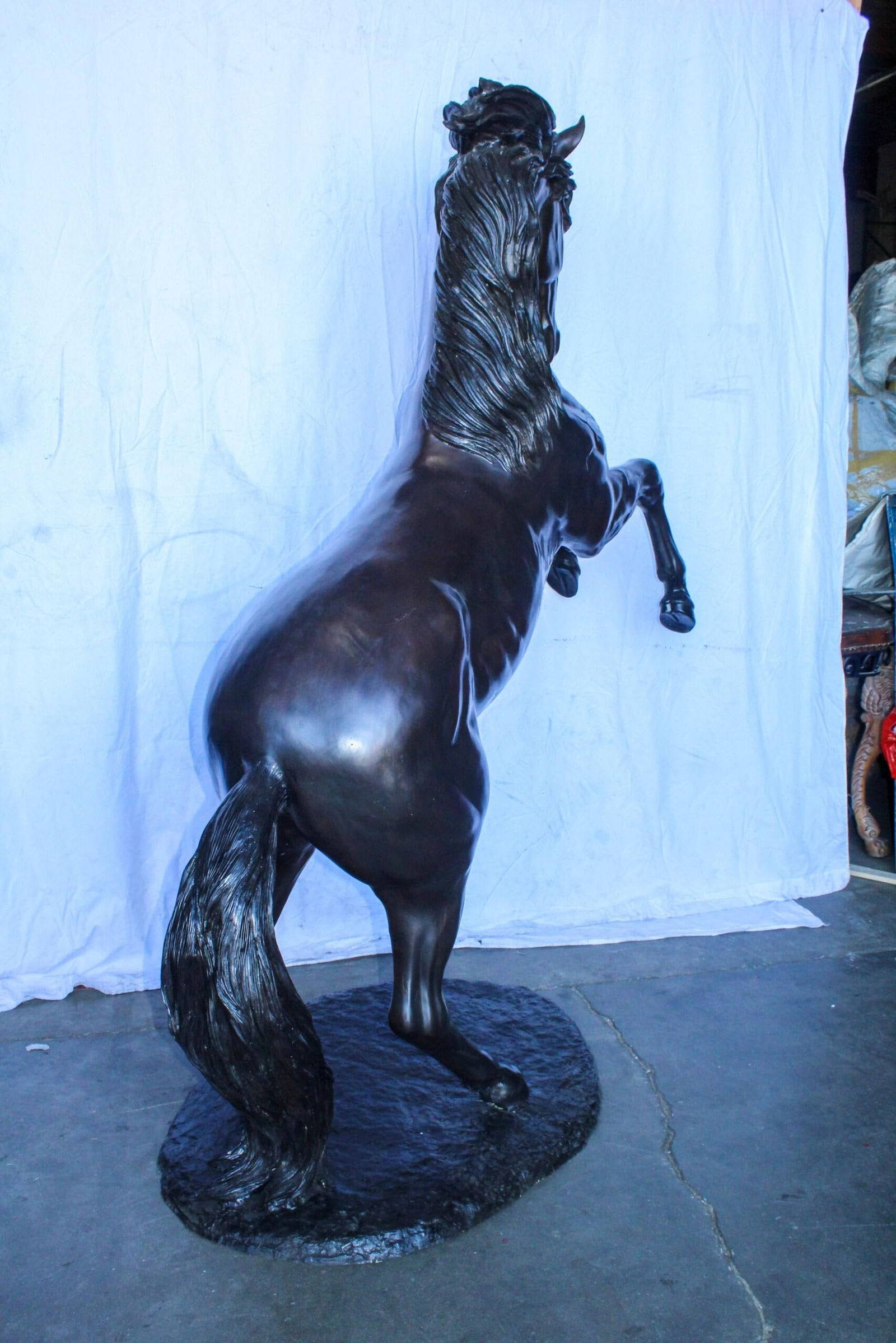 Quarter Horse Rearing, Life Size Bronze Statue, Equestrian Art 72" x 34" x 83"H - 6