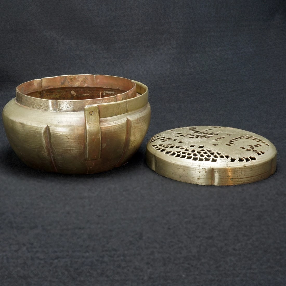 Chinese Copper Handled Hand Warmer c 1900 - 3