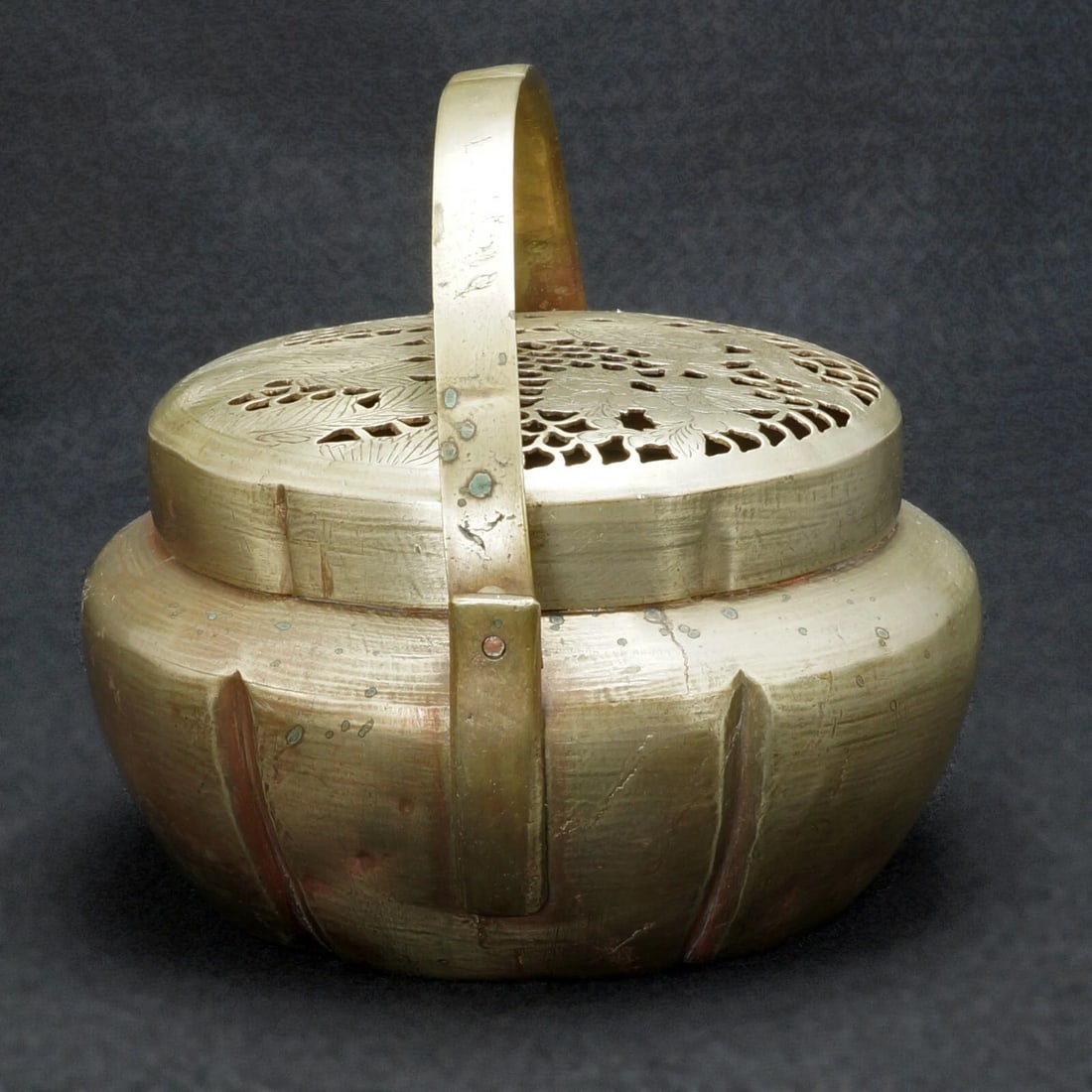 Chinese Copper Handled Hand Warmer c 1900 - 5