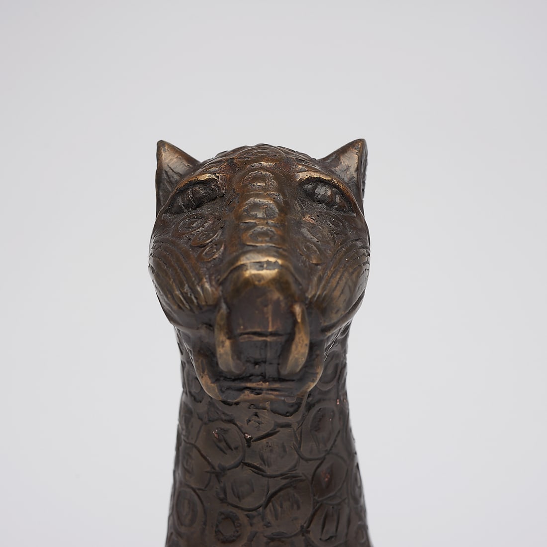 African bronze - Benin Leopard Sculpture - Edo - Kingdom of Benin - Bronze - 10