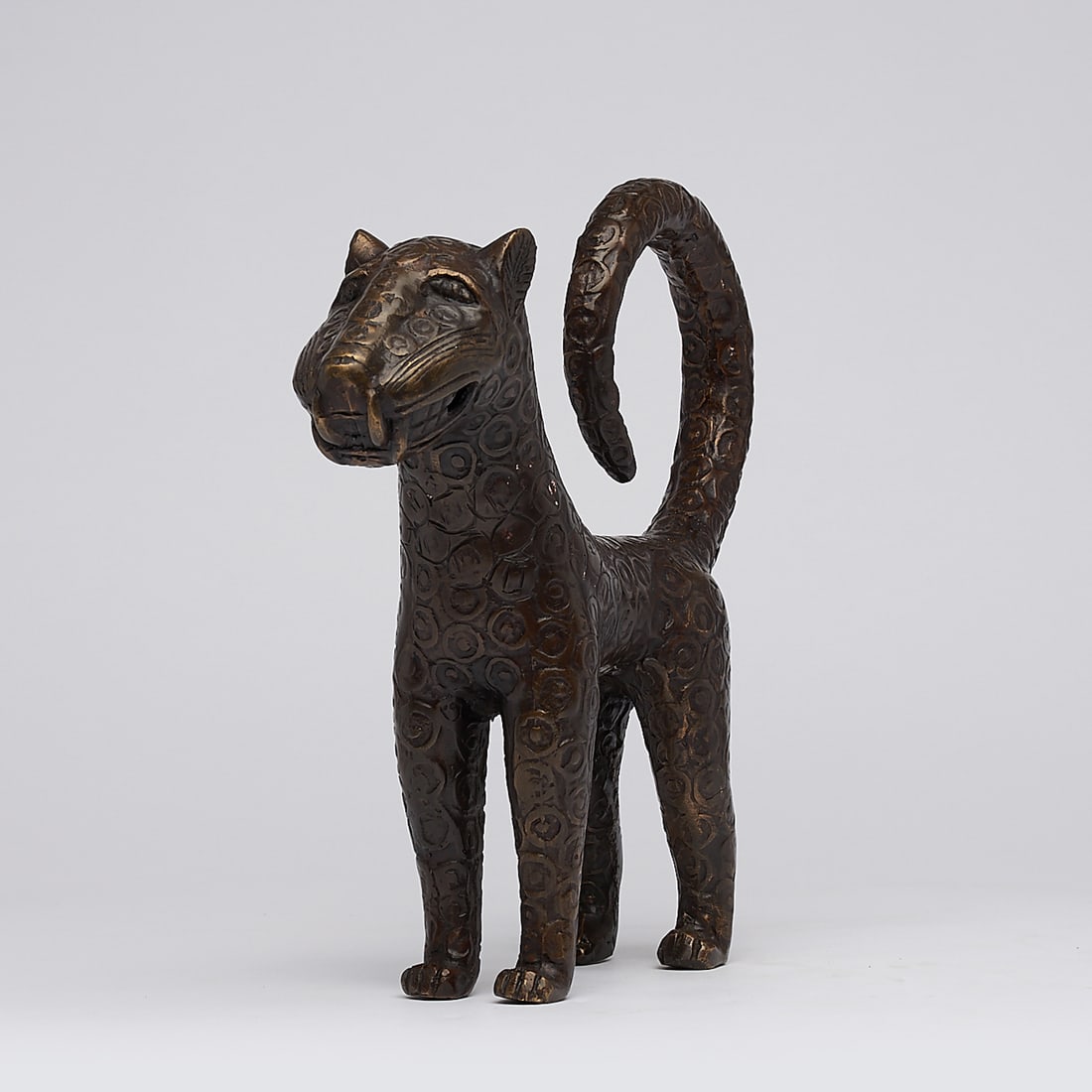 African bronze - Benin Leopard Sculpture - Edo - Kingdom of Benin - Bronze - 2