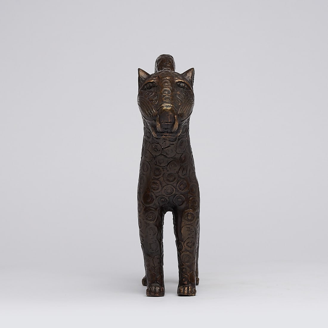 African bronze - Benin Leopard Sculpture - Edo - Kingdom of Benin - Bronze - 4
