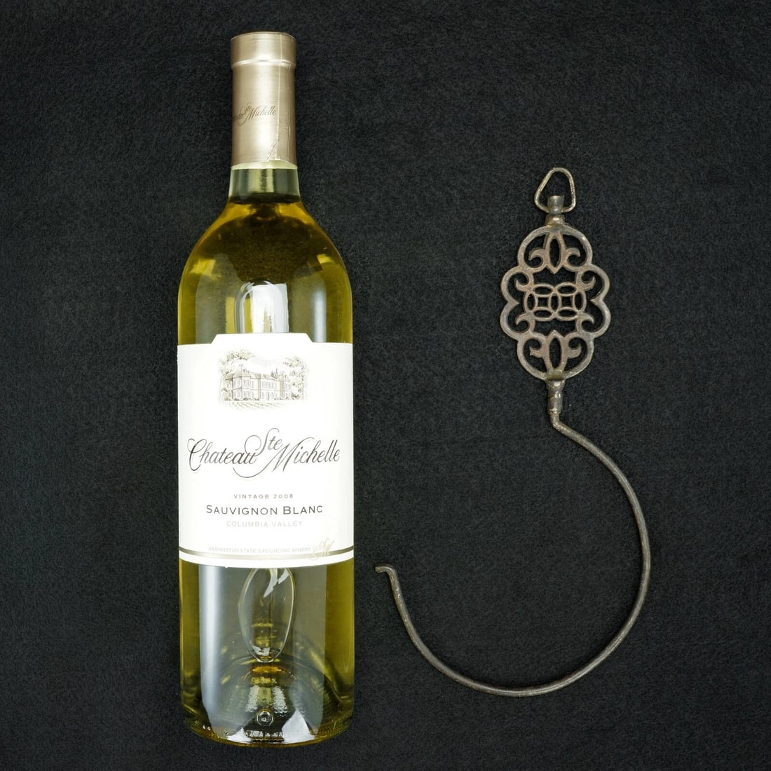 19th Chinese Metal Pot Hook w/ Openwork - 2