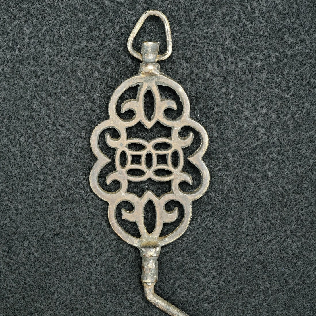 19th Chinese Metal Pot Hook w/ Openwork - 4